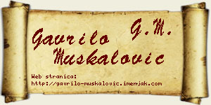 Gavrilo Muskalović vizit kartica